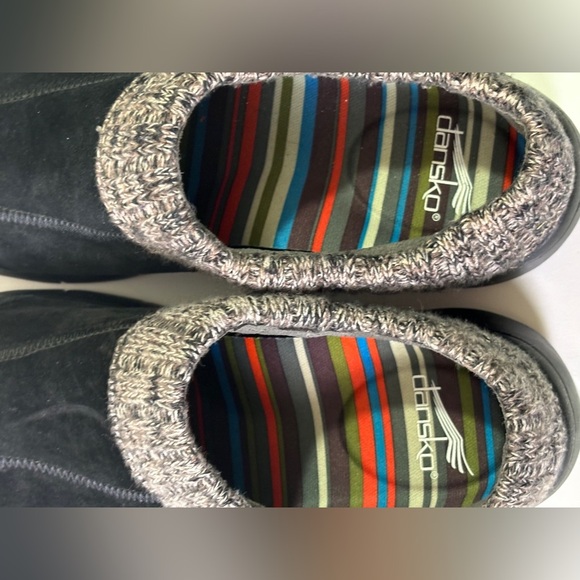 NWOT Dansko Eartha Black Suede & Knit Non Slip Comfort Mule Clog 36EU US 6 - Picture 6 of 9